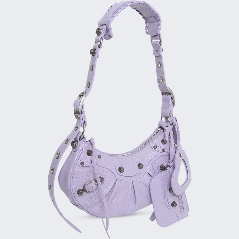 Balenciaga Le Cagole Giant Studs Shoulder Bag Leather XS